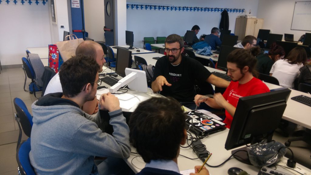 team lavoro all'hackathon