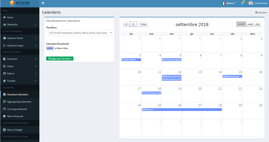 crm calendario